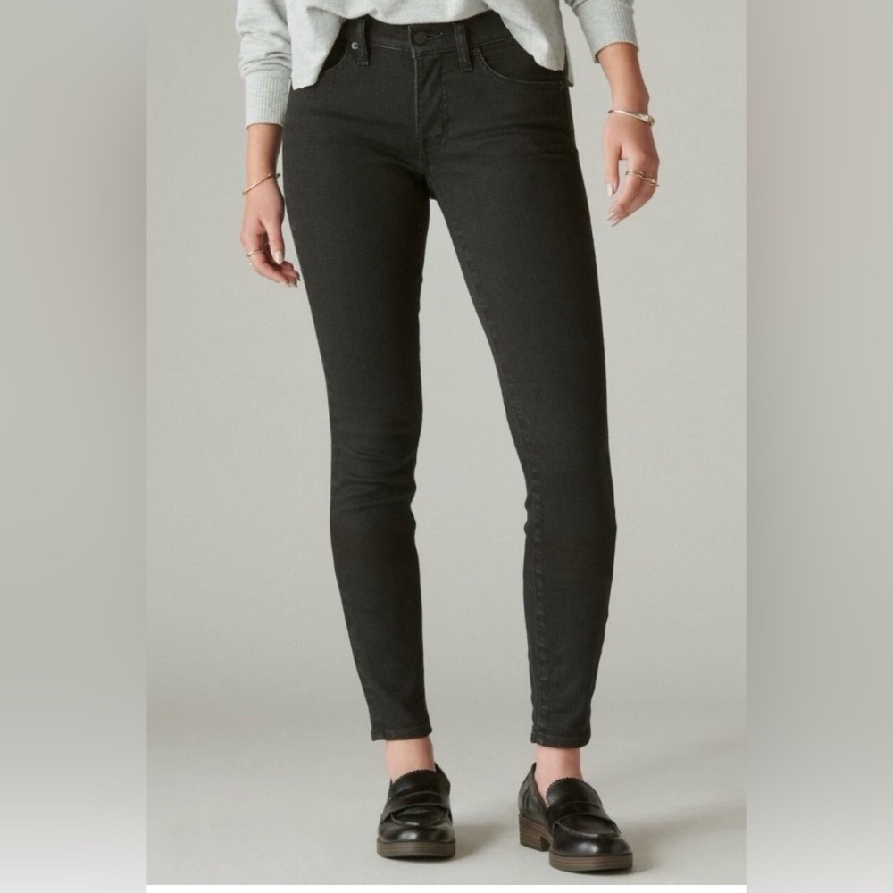 Lucky Brand Olive High Rise Skinny Jeans